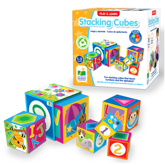 Stacking Cubes product and packaging