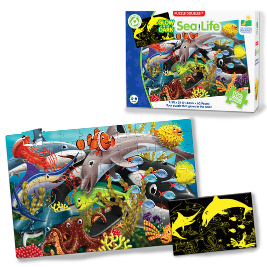Glow in the Dark - Sea Life puzzle and packaging