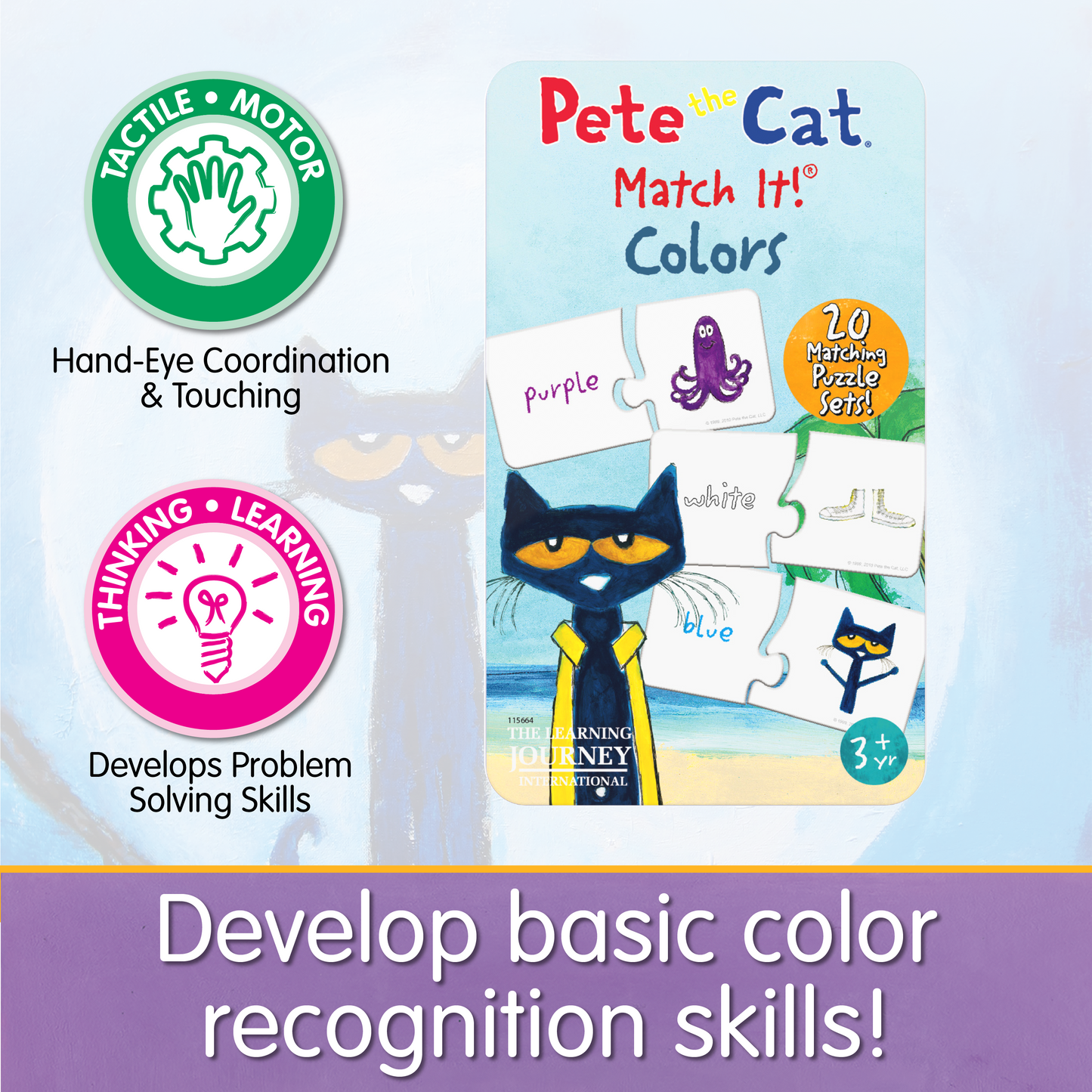 Pete the Cat - Match It! Tin - Colors (NEW)