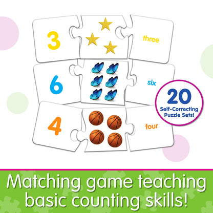 Infographic about Match It - Numbers that says, "Matching game teaching basic counting skills!"