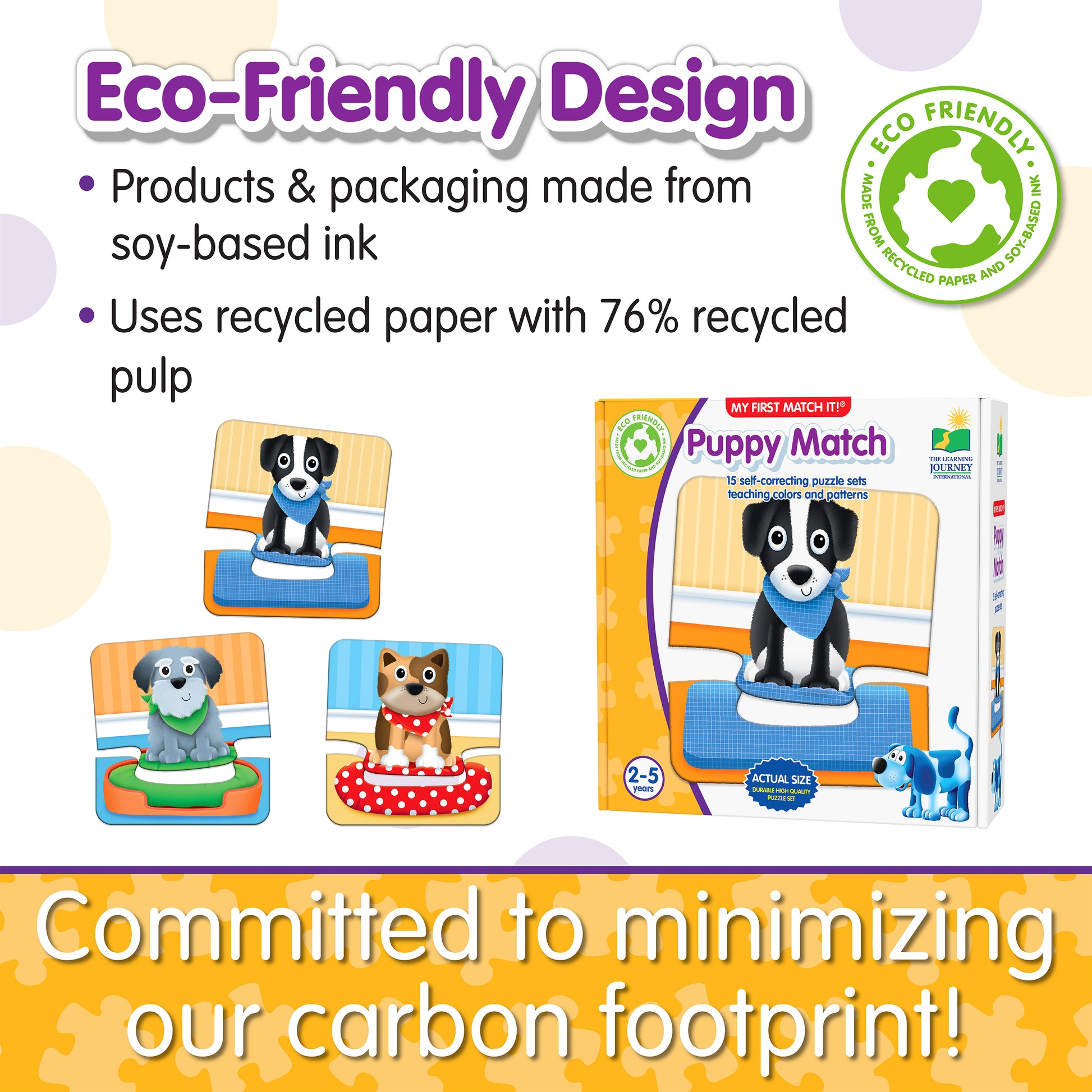 Infographic about Puppy Match's eco-friendly design
