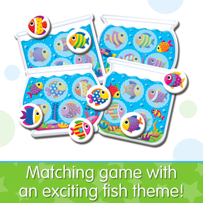 Infographic about My First Play It - Match My Fish that says, "Matching game with an exciting fish theme!"
