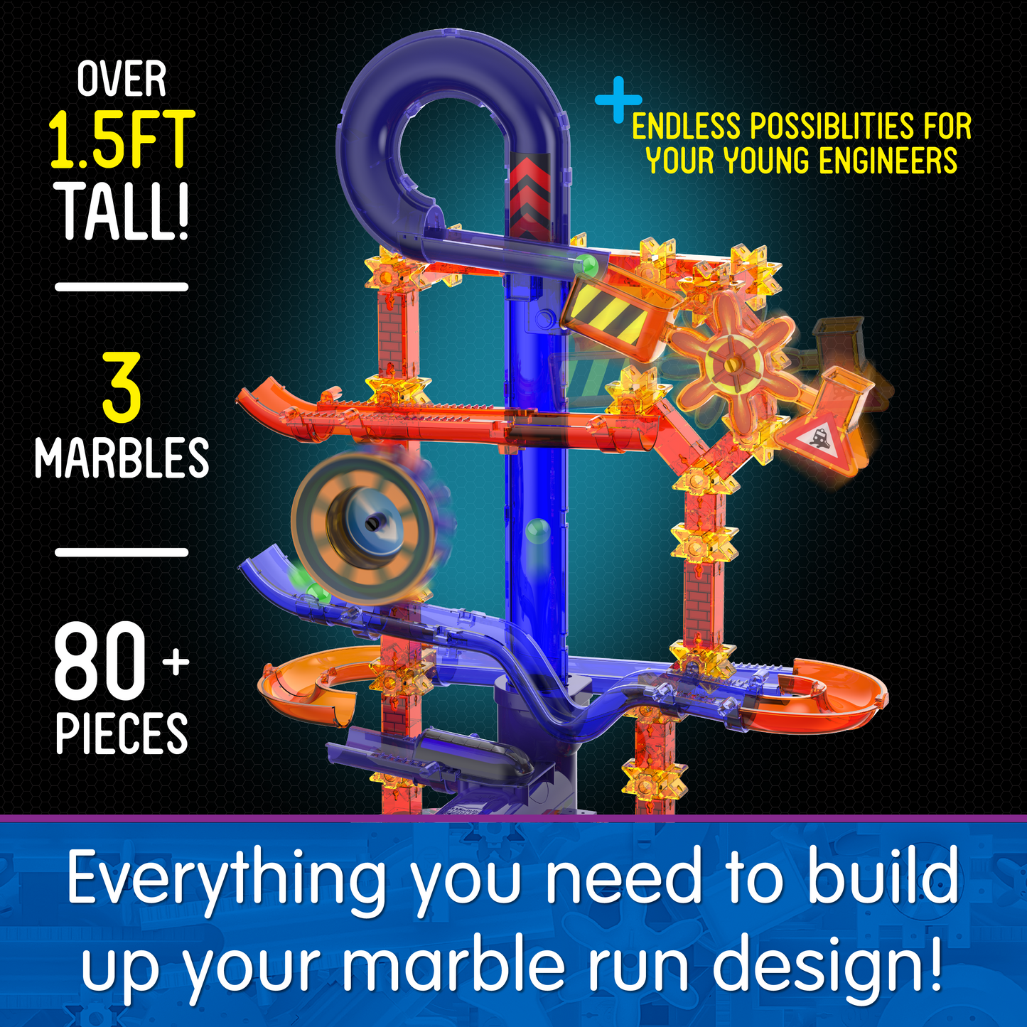 Techno Gears Marble Mania Midnight Xpress (80+pcs) (NEW)