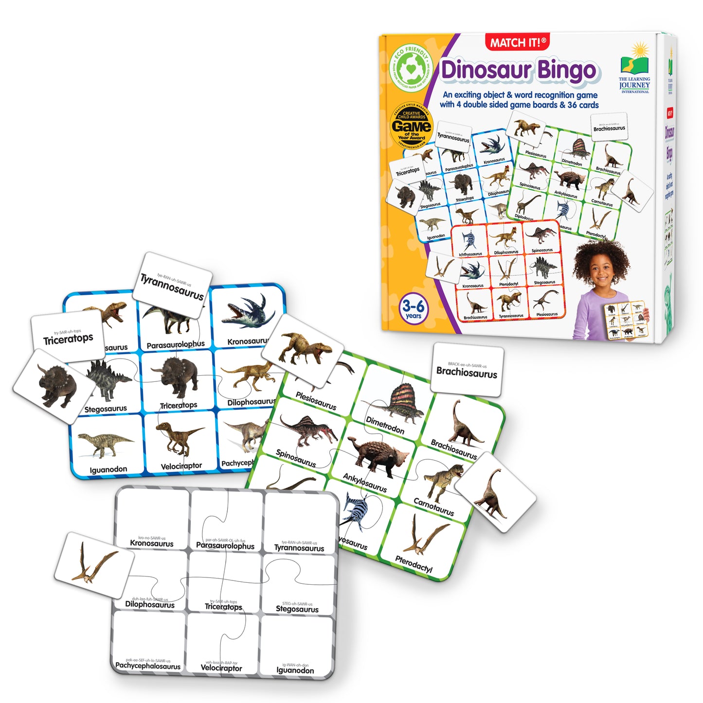 Match It - Dinosaur Bingo product and packaging