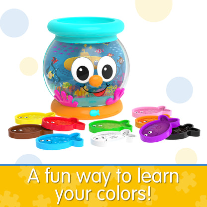 Infographic of Learn With Me Color Fun Fish Bowl that reads, "A fun way to learn your colors!"