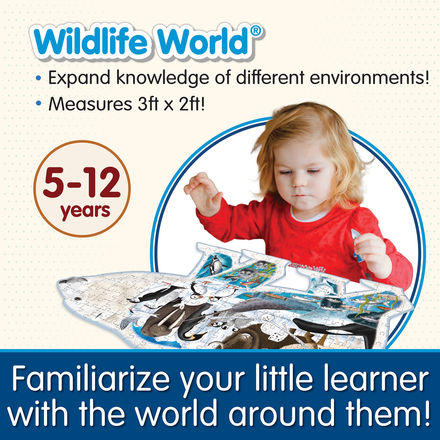 Infographic about Wildlife World Arctic Puzzle's features