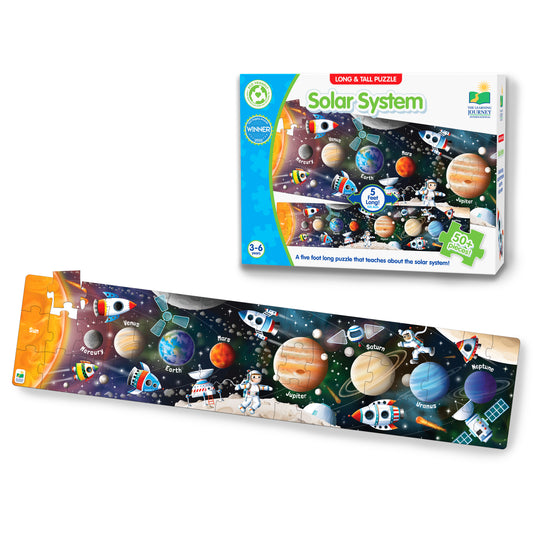 Long and Tall Solar System Puzzle and packaging