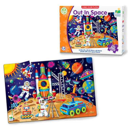 Jumbo Floor Puzzle - Out In Space product and packaging.