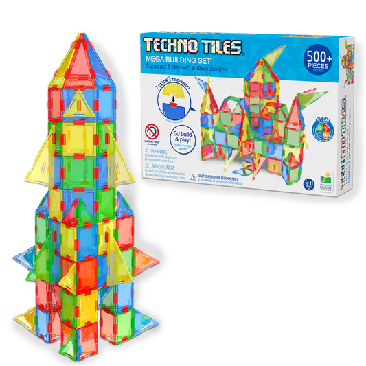 Techno Tiles Mega Building Set product and packaging