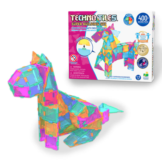 Techno Tiles Super Set product and packaging