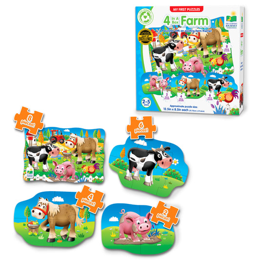 4-In-A-Box Farm Puzzle and packaging