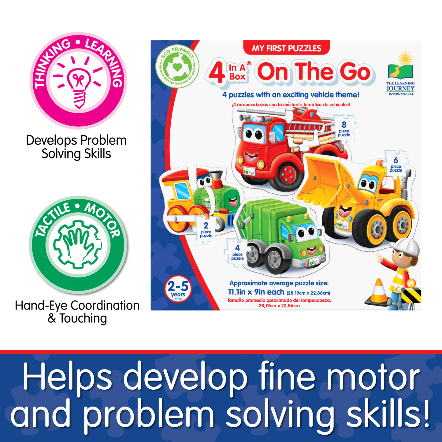 My First Puzzle Sets 4-In-A-Box Puzzles - On the Go (NEW)