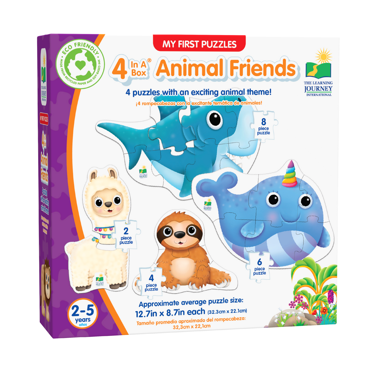 My First Puzzle Sets 4-In-A-Box Puzzles - Animal Friends (NEW)