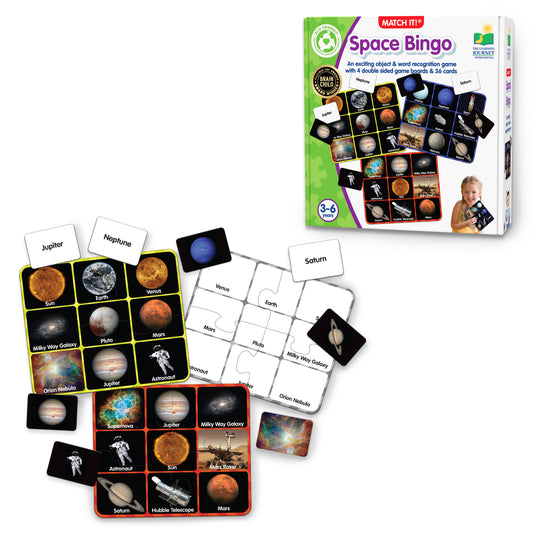 Match It - Space Bingo product and packaging