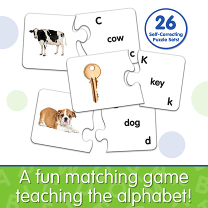 Infographic about Match It - ABC that says, "A fun matching game teaching the alphabet!"