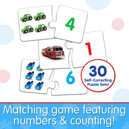 Infographic about Match It - Counting that says, "Matching game featuring numbers and counting!"