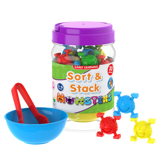 Sort and Stack Monsters product and packaging