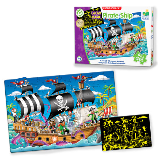 Glow in the Dark - Pirate Ship puzzle and packaging
