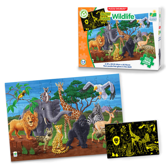 Glow in the Dark - Wildlife puzzle and packaging