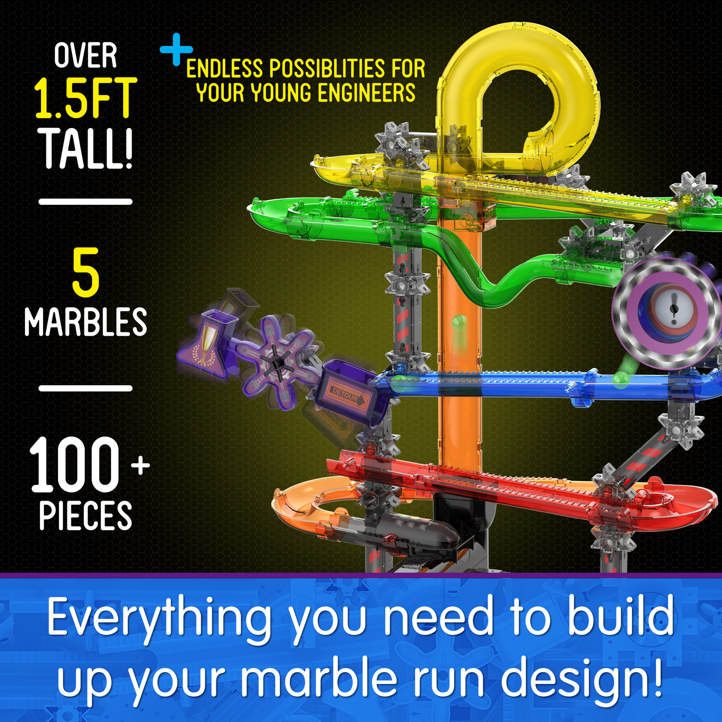 Techno Gears Marble Mania - HotShot Speedway (100+ pcs) (NEW)
