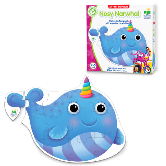 My First Big Puzzle - Nosy Narwhal product and packaging