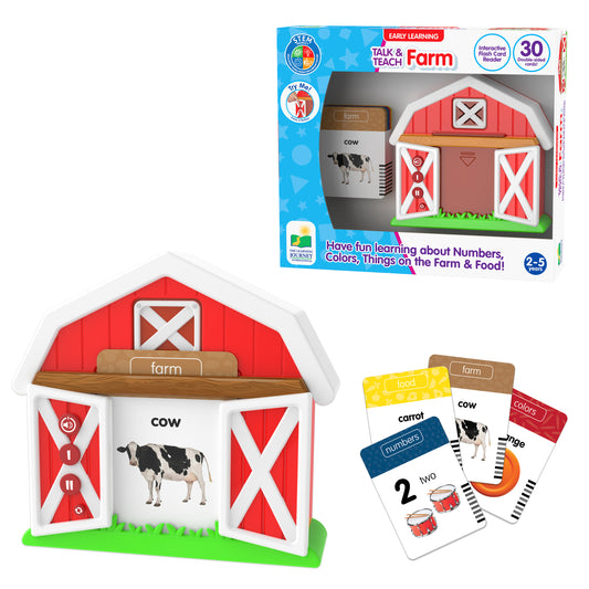 Talk & Teach Farm Flash Card Reader product and packaging