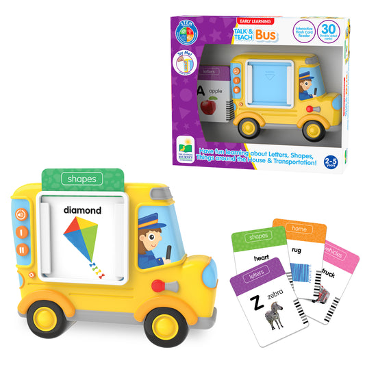 Talk & Teach Bus Flash Card Reader product and packaging
