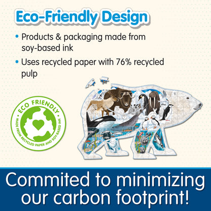 Infographic about Wildlife World Arctic Puzzle's eco-friendly design