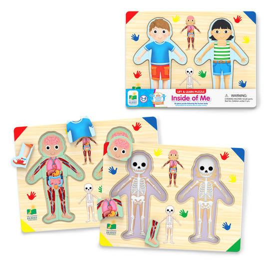Lift and Learn Inside of Me Puzzle product and packaging.
