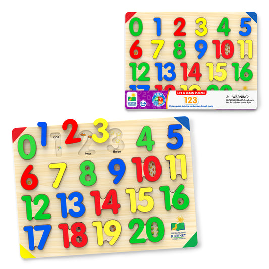 Lift and Learn 123 Puzzle product and packaging,