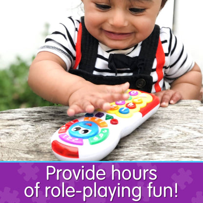 Infographic with little boy using On The Go Remote that says, "Provide hours of role-playing fun!"