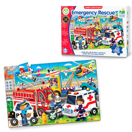 Jumbo Floor Puzzle - Emergency Rescue product and packaging.