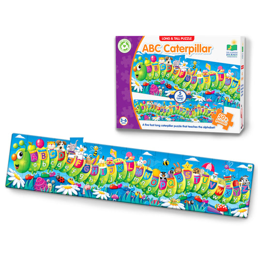 Long and Tall ABC Caterpillar Puzzle and packaging
