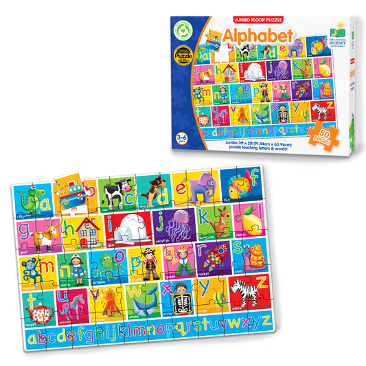 Jumbo Floor Puzzle - Alphabet product and packaging.