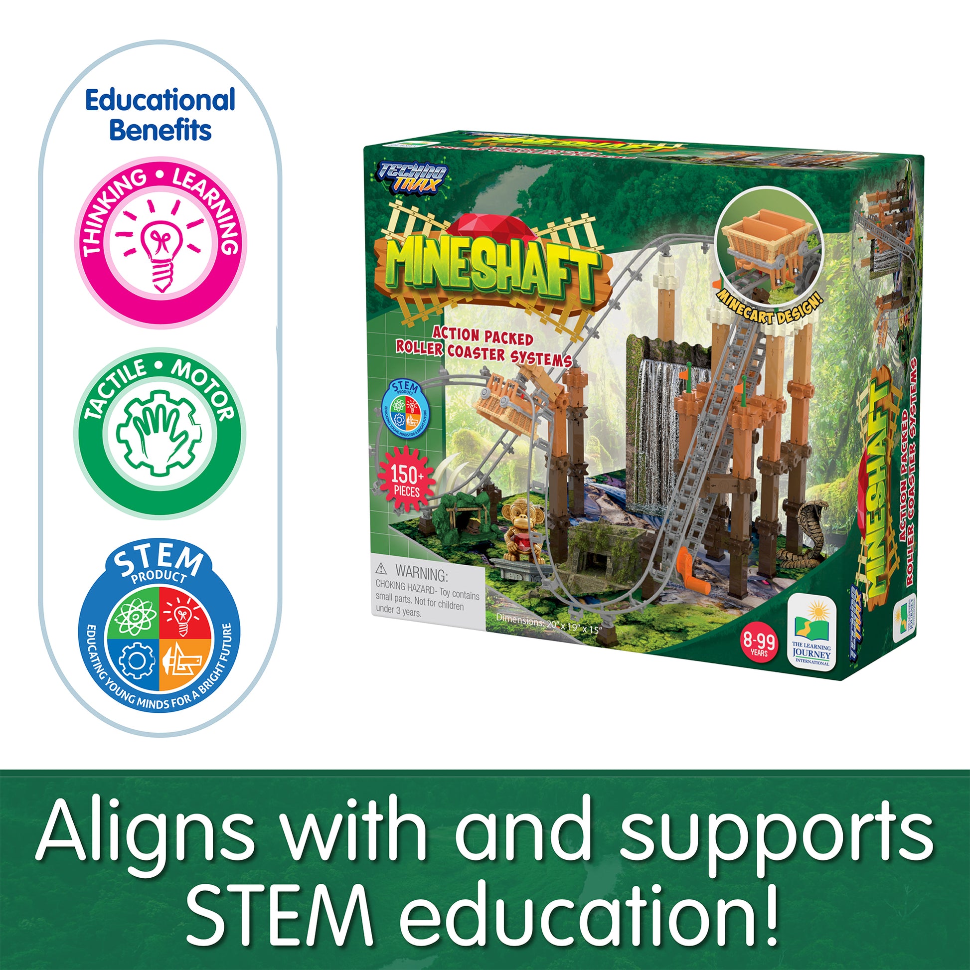 Infographic about Mineshaft's educational benefits