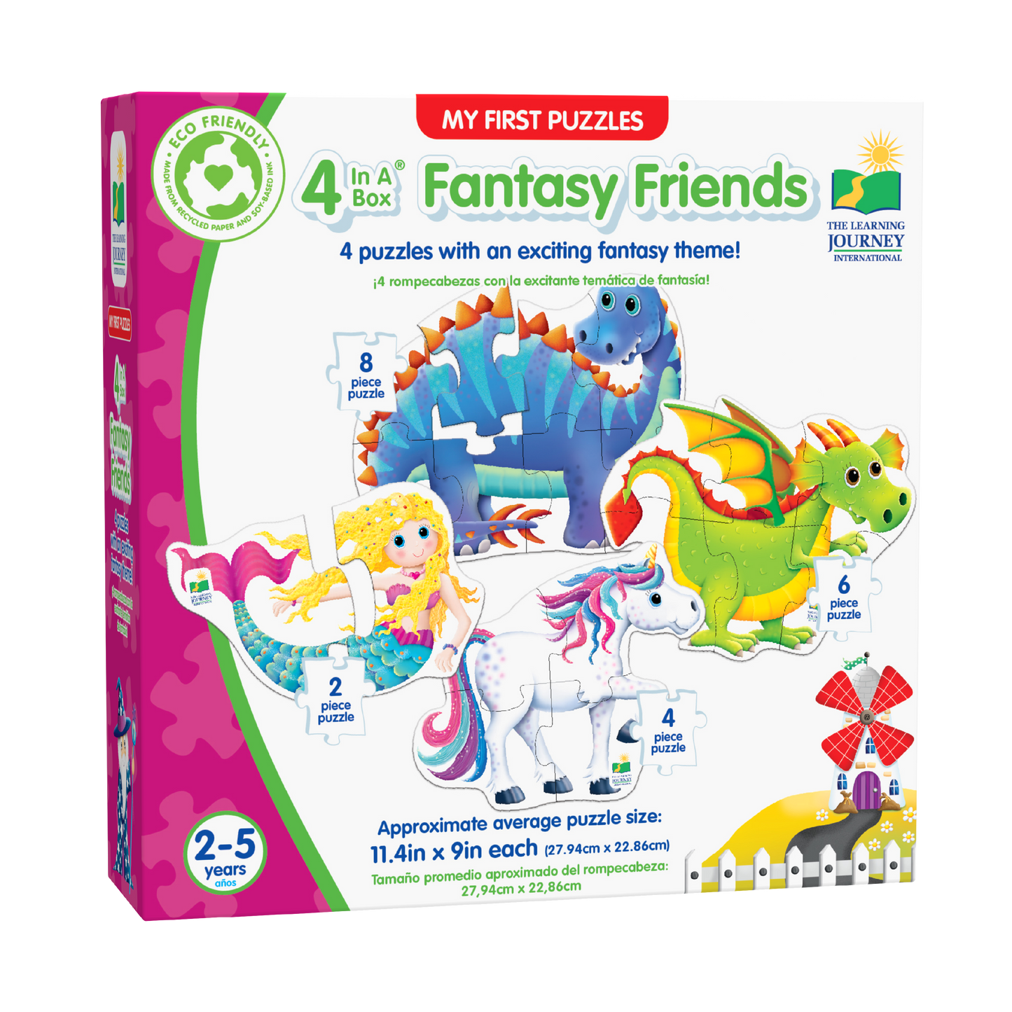 My First Puzzle Sets  4-In-A-Box Puzzles - Fantasy Friends (NEW)