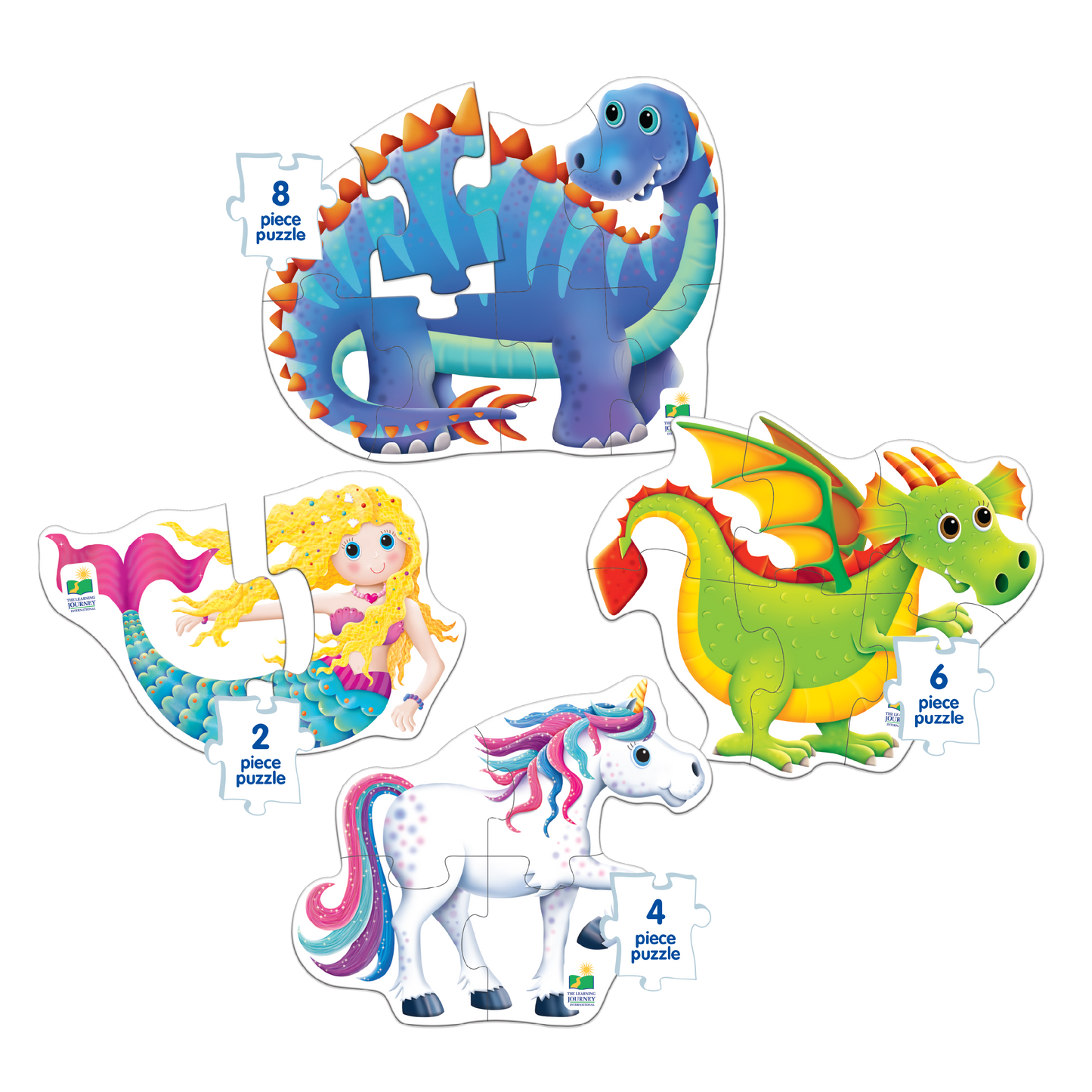 My First Puzzle Sets  4-In-A-Box Puzzles - Fantasy Friends (NEW)