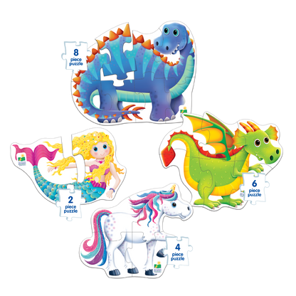 My First Puzzle Sets  4-In-A-Box Puzzles - Fantasy Friends (NEW)