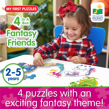 My First Puzzle Sets  4-In-A-Box Puzzles - Fantasy Friends (NEW)