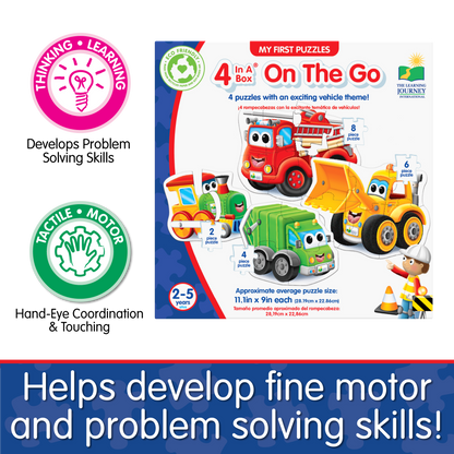 My First Puzzle Sets  4-In-A-Box Puzzles - On the Go (NEW)