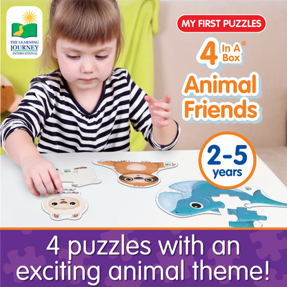 My First Puzzle Sets  4-In-A-Box Puzzles - Animal Friends (NEW)
