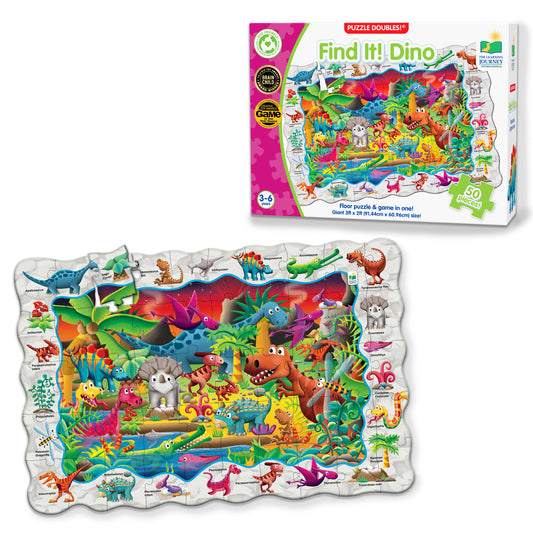 Find It - Dino puzzle and packaging